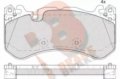 R BRAKE rb2079204 -  Комплект тормозных колодок, дисковый тормоз